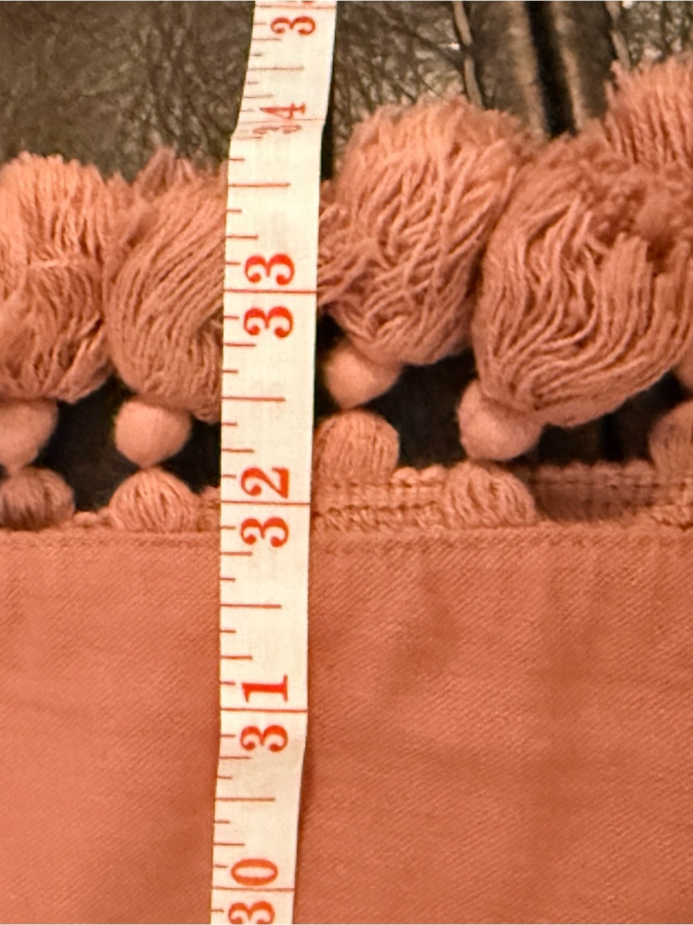 Fate Dusty Rose V-Neck Tassel Hem Shift Dress - Picture 7 of 7